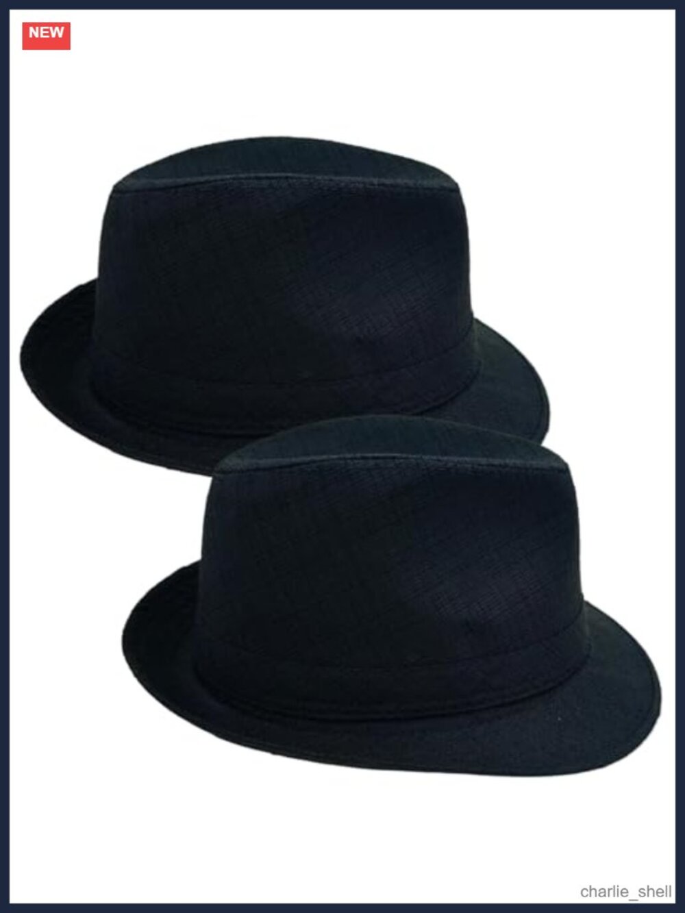 2 Pack Classic Fedora Hats Short Brim Trilby Panama Caps Jazz Hat